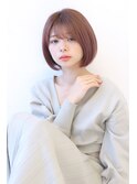 ローライトことりベージュ大人かわいい小顔スリークボブ大人ボブ