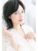 黒髪大人外ハネミディアム