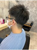 3mmツーブロ&グラデーション刈り上げ