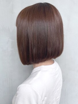 アイティーバイアルバム 松戸店(IT by ALBUM) シンプルボブ_シルキーベージュ斜めバング_ba339121