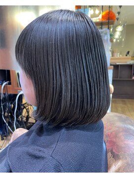 ヘアサロン アティリー(Hair Salon Attirer) 西梅田/ボブ/グレーベージュ/白髪ぼかし【Attirer飯田裕之】
