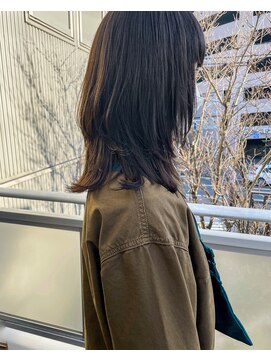 ツイギー 宮西店(TWiGGY) オリーブカラー×ミディアムレイヤー