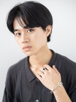 メンズヘア ビーセカンド 草加店(MENS HAIR B-2) センターパート短髪ビジカジダークアッシュメンズショートa草加