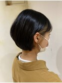 ショートボブ×インナーカラー