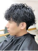 メンズ/ツーブロック/刈り上げ/波巻き/スパイラル/パーマ/大人