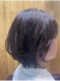 パーマ+ショートボブ