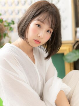 カバーヘア イヴ 戸頭店(COVER HAIR EVE) ★グレージュカラー似合わせカット前下がりボブ20代30代40代★10