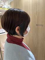 ヘアーポケットメリー(HAIR POCKET merry) イヤリングカラー&ショートボブ