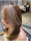 まつだて/ミルクティーベージュ/艶髪/韓国ヘア