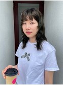 癖毛を生かしたウルフカット
