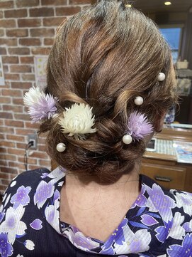 ヘアーサロン まつもと 浴衣ヘアセット