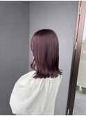 ブリーチなしピンクブラウン