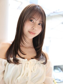 エムスラッシュ 新百合ヶ丘(M.SLASH) 垢抜け/透け感/ミルクティーアッシュ/レイヤーロング/新百合ヶ丘