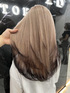 ラピス 渋谷本店(Lapis) エンドカラー/ミルクティーカラー/髪質改善/レイヤーカット