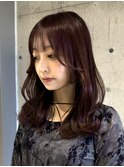 暖色くびれ韓国ウェーブヘア
