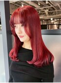 ロング前髪カット顔周りレイヤーダブルカラー_ba575441