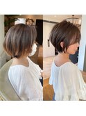 前髪選べる絶壁解消ハイライトショート伊