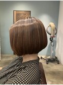 乾かすだけでまとまる丸みボブ