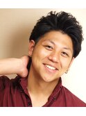 今風オールバックスタイル