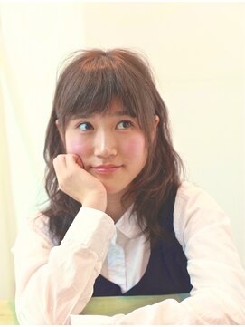 エス ヘアメイク スペース(es hair make space) 暗髪　ゆるふわ可愛いパーマ　甘めスタイル［es武蔵小山］