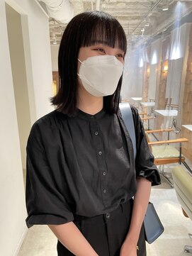 トレス(TRESS) 外ハネボブ/フェザーバング/黒髪/切りっぱなしボブ