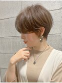 大人綺麗な小顔襟足スッキリショートボブ　30代40代50代