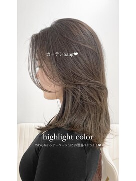 リル(lilu) シアーベージュハイライトカラー