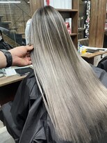 ラフ(LAFF)&nbsp;#バレイヤージュ#グレージュカラー#ボブウルフ#ココアベージュ