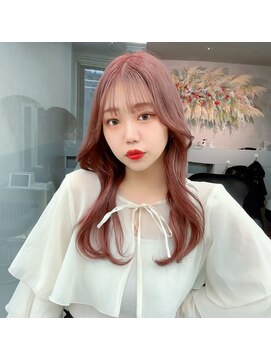 ロンド マーレ 天神大名店(Lond mare) ピンクブラウン/暖色カラー/カシスピンク/韓国ヘア/顔周りカット
