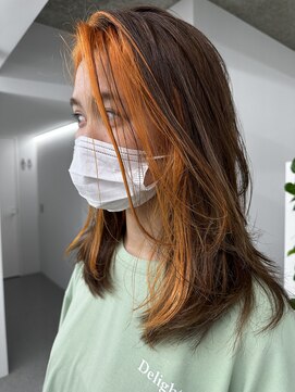 イロウ 山口どうもん店(IROW) デザインカラー/フェイスフレーミング/オレンジカラー