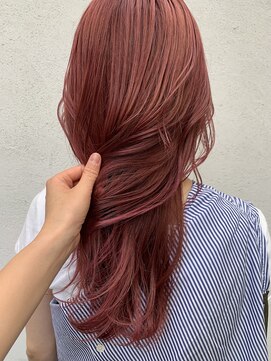 フェンヘアーアイス 中目黒(Fen.hair ici) 大人美人艶カラーピンク小顔カット透明感レイヤーロング