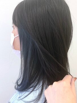 アメイジングヘアー 千歳店(AMAZING HAIR) ブルージュ/イヤリングカラー/ブリーチ/ミディアムストレート