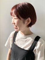 フォーク FOLK&nbsp;【FOLK】透明感チェリーピンク☆似合わせ丸みショートボブ♪