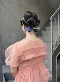 bibito ヘアセット　ヘアアレンジ　ツイン　リボンアレンジ