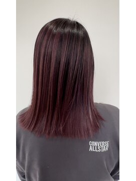 エクラヘア(ECLAT HAIR) ピンクバレイヤージュ×切りっぱなし