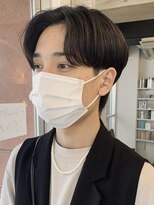 センターパートカルマヘアニュアンスパーマ韓国シャドウパーマ