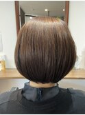 地毛風ストレートショートボブ