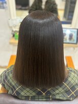 リベーヌプラス 30代40代50代 縮毛矯正【リベーヌ+野入】切りっぱなしボブ7C