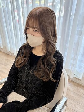 ネオリーブ チロル 横浜西口店(Neolive CiroL.) ブリーチ無しWカラー　マロンベージュ ツヤ髪ロング