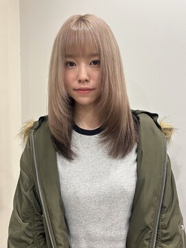 ゼストララ(ZEST Lara) ブラウン×ベージュ裾カラー【吉祥寺】斎藤百花