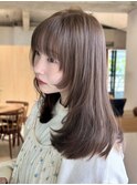 NAO ベージュ/ダブルカラー/前髪カット/顔まわりカット/表参道