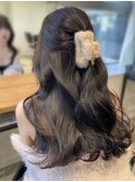 ☆ハーフアップアレンジ ダークグレージュ☆