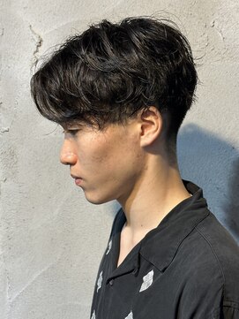 ニアウ 高崎店(Niau) シャドウパーマメンズパーマセンターパート韓国風パーマ群馬高崎