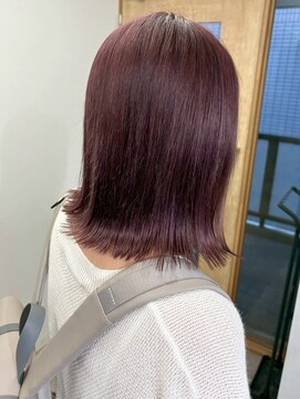 ミュラ(mulah) ブリーチ暖色カラーラベンダーピンク＊切りっぱなしミディアム