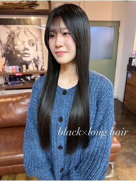black×long hair