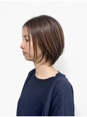 大人ナチュラル前下がりボブ
