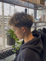 ブラック(BLACK) スパイキーショート/メンズショート/テーパーフェード