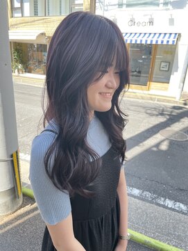 ヘアーサロン グラブ(hair Salon grab) ツヤ感チェリーピンクロング