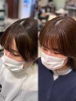 アピッシュ ギンザ(apish ginza)&nbsp;韓国風シースルー前髪パーマ×顔周り似合わせ