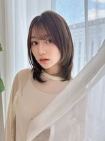 モナザスカイ 栄(MONA the SKY)&nbsp;【MONA】顔周りカット/ミディアムレイヤー/ラテベージュ【栄駅】